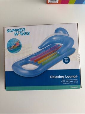New Summer Waves - Inflatable Relaxing Lounge Chair - Summer - Relaxing Pool Fun